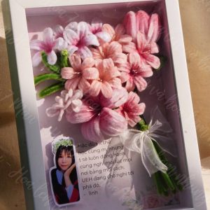 Khung hoa kẽm nhung A4 dọc